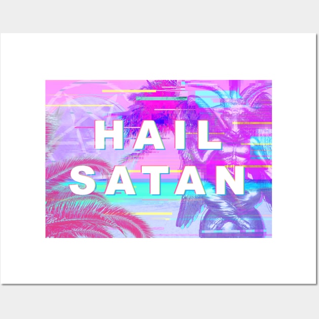 hail satan vaporwave aesthetic Wall Art by FandomizedRose